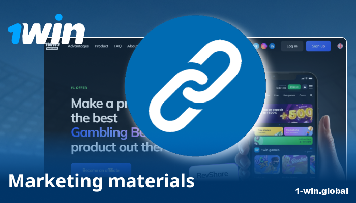 Access marketing tools and unique referral link