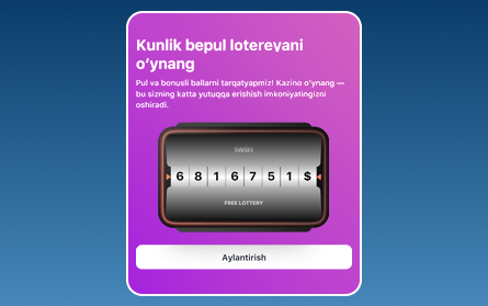 1Win O‘zbekiston o‘yinchilari uchun lotereya