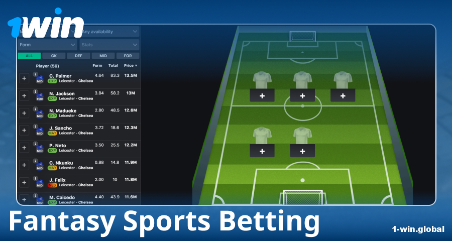 Play fantasy sports on 1Win