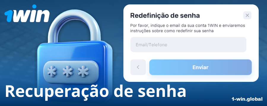 Alterar a senha no site 1Win BR