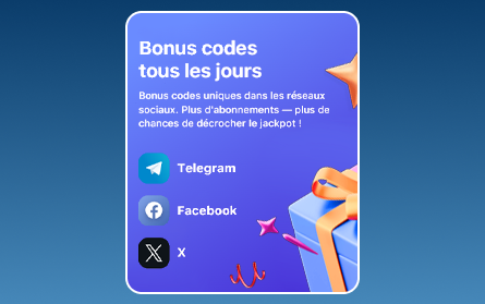 Bonus pour les réseaux sociaux des joueurs de 1Win FR