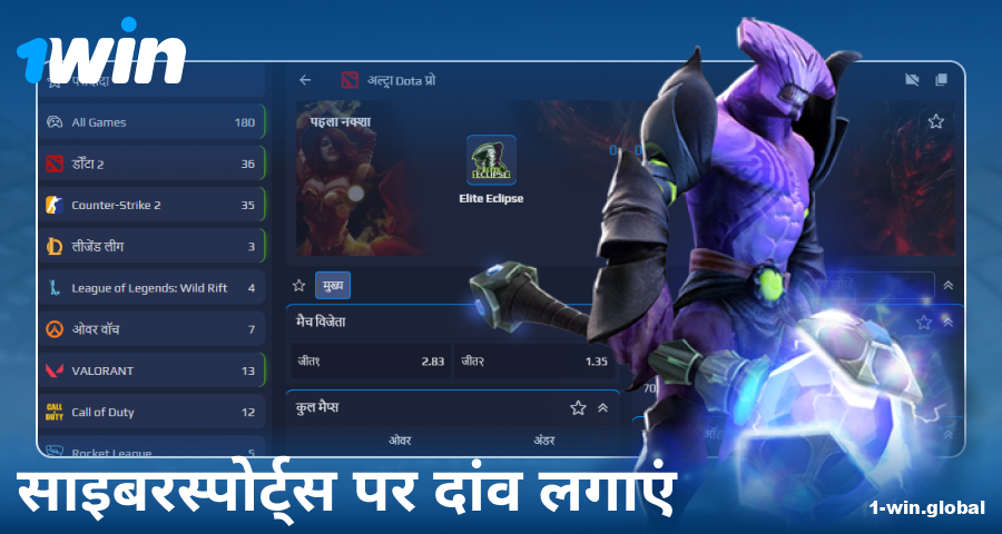 भारतीय बेटर्स के लिए 1Win ई-स्पोर्ट्स बेटिंग