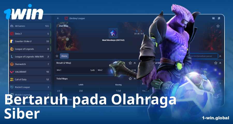 Taruhan E-Sports untuk Bettor Indonesia di 1Win