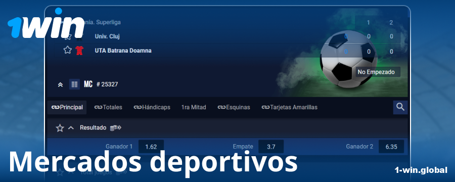Mercados de apuestas para apostadores de 1Win España